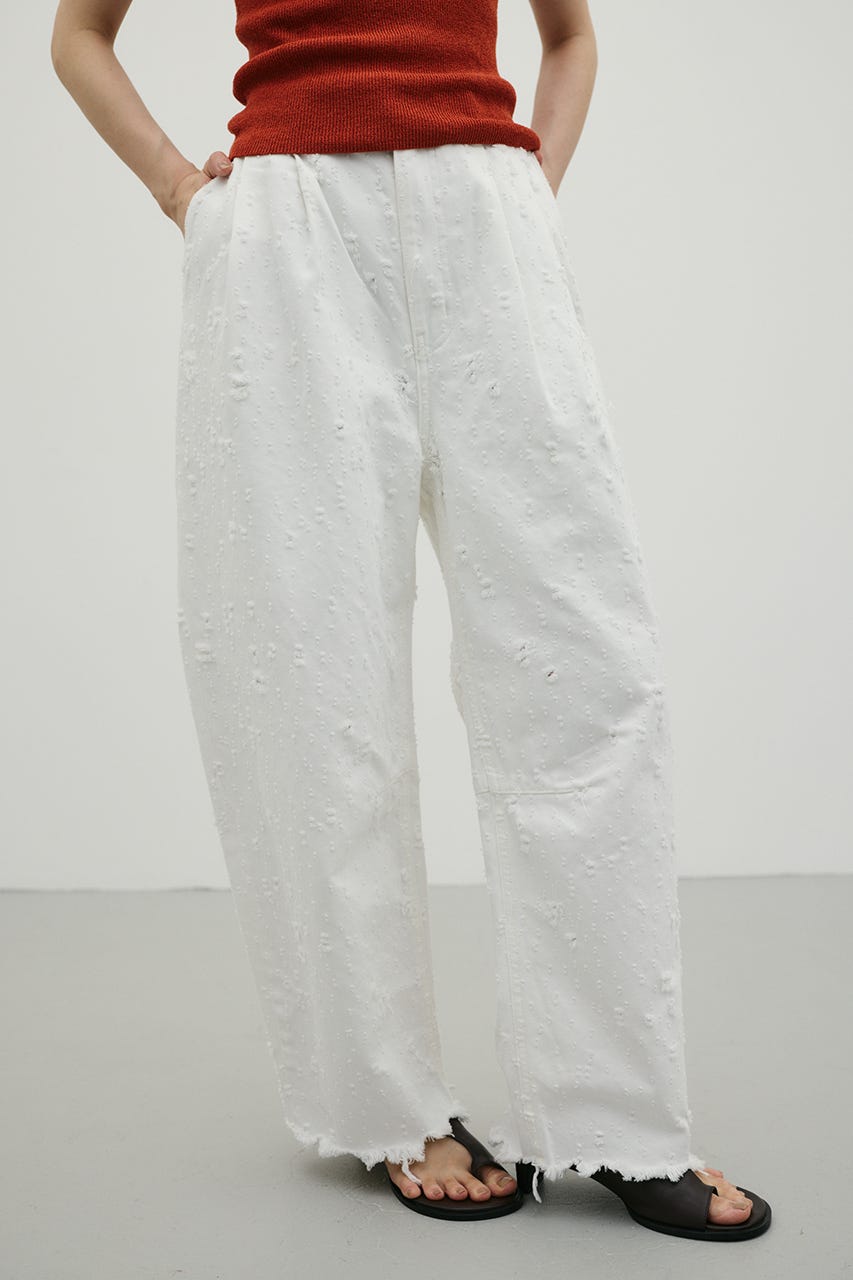 ダメージコクーンデニム WHT L