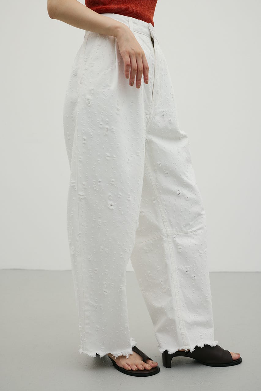 ダメージコクーンデニム WHT L