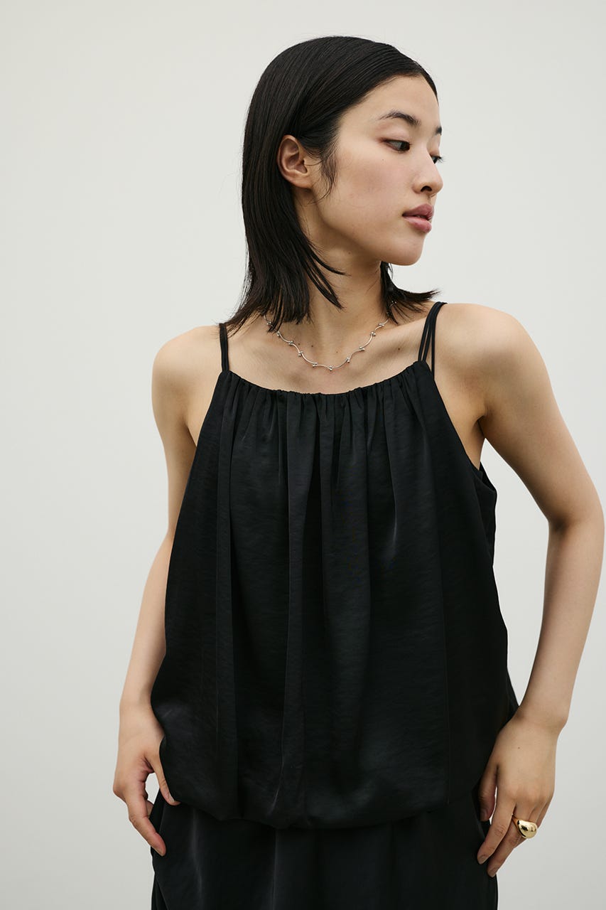 サテンバルーンキャミ BLK FREE