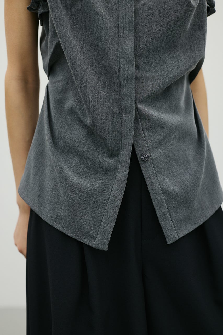 フリルショルダーキャミソール GRY S