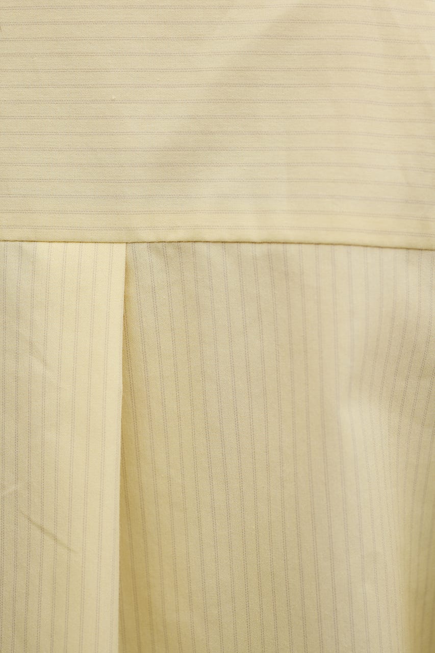 ストライプワイドカフオーバーシャツ YEL FREE