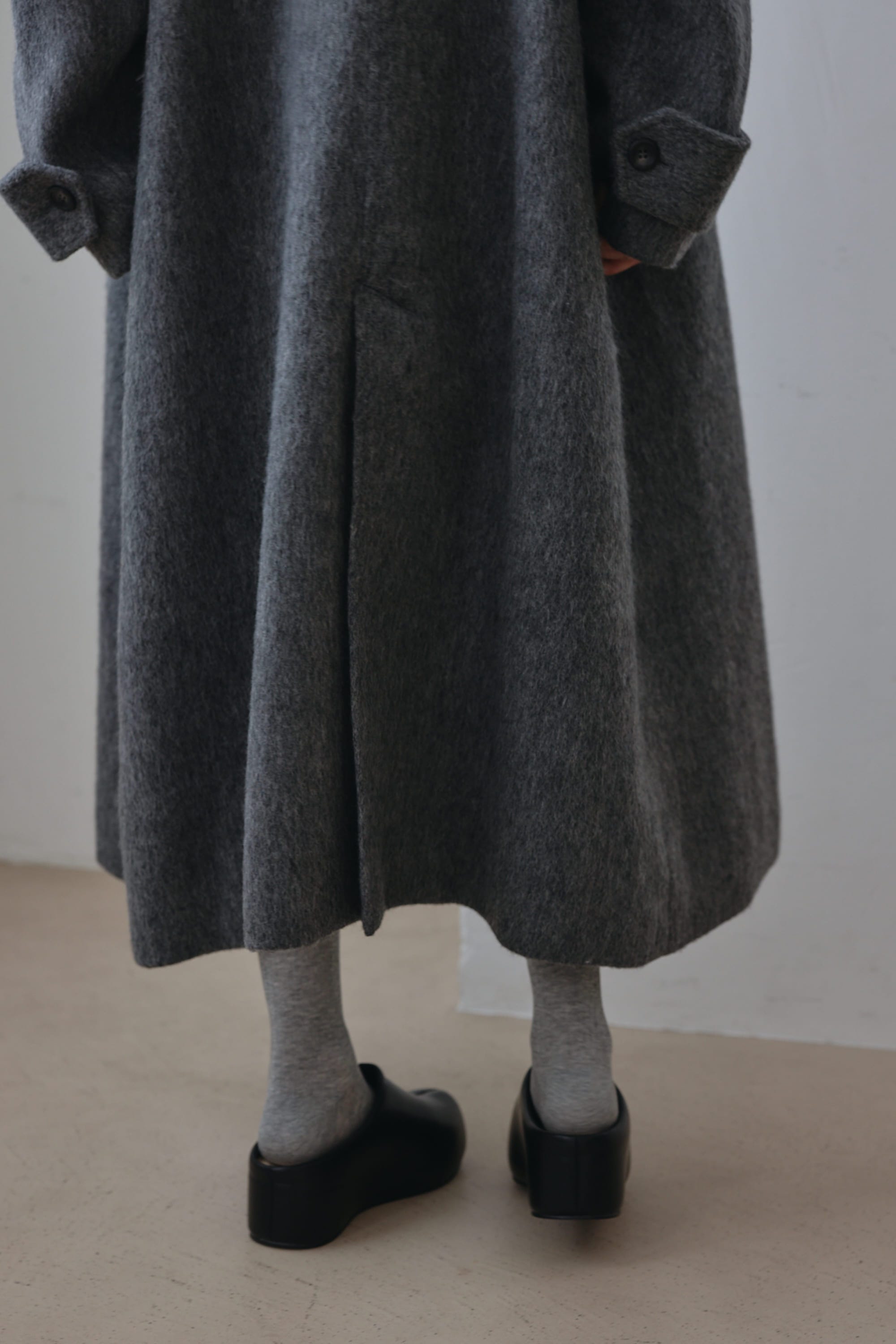 シャギーロングコート GRY M