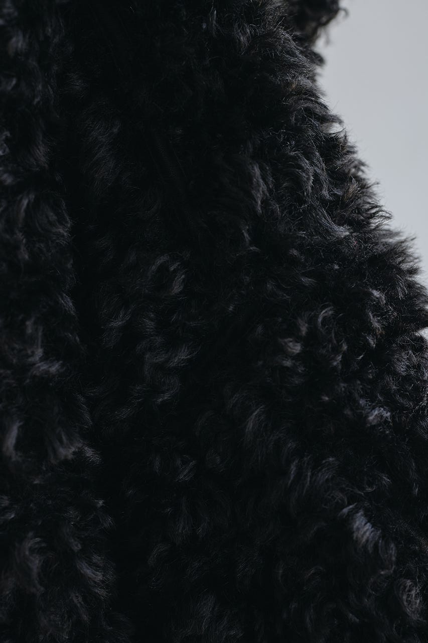 パッファーボアブルゾン BLK FREE