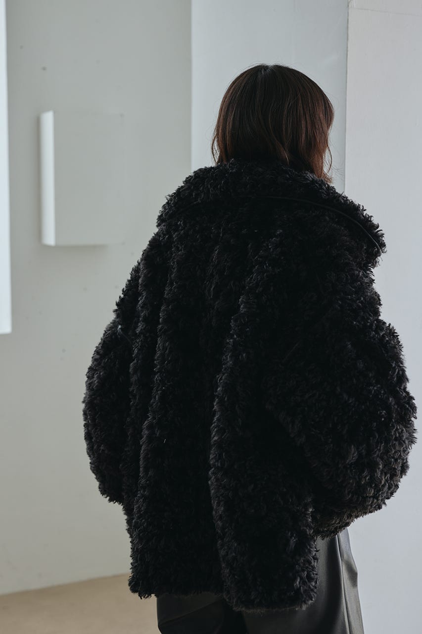 パッファーボアブルゾン BLK FREE