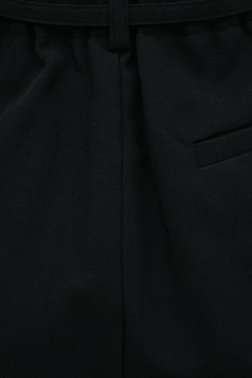 ベルト付きコクーンパンツ BLK S