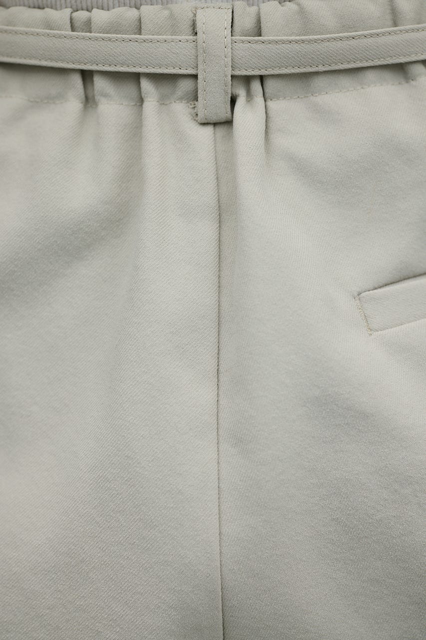 ベルト付きコクーンパンツ L/GRY M