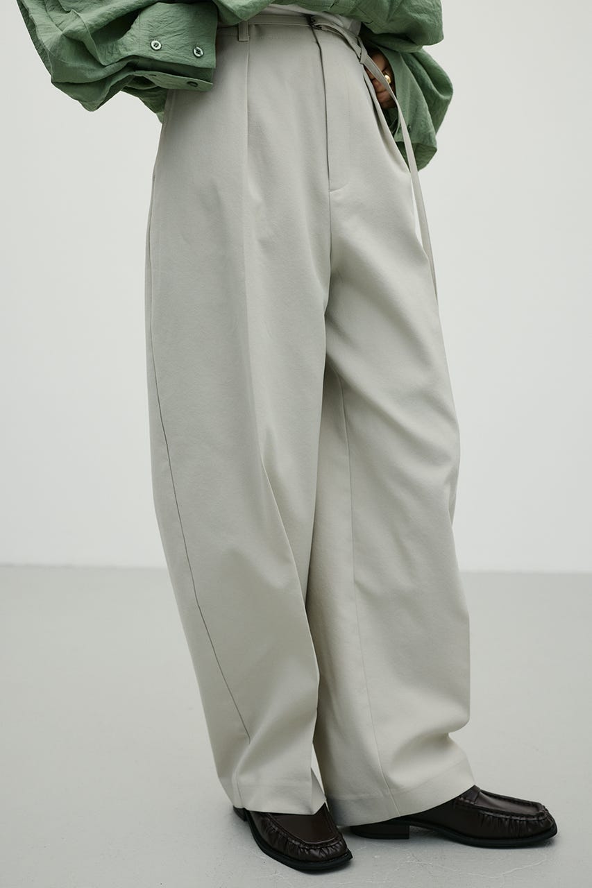 ベルト付きコクーンパンツ L/GRY M