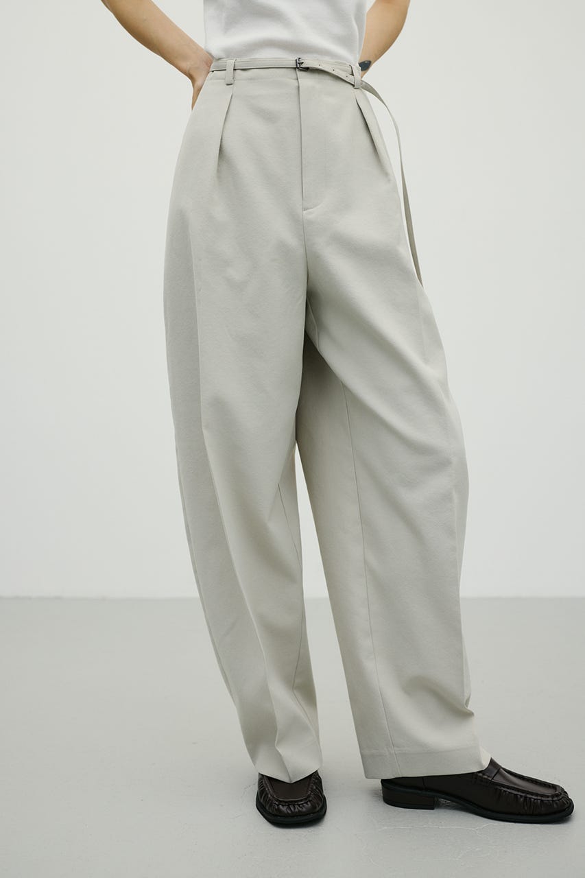 ベルト付きコクーンパンツ L/GRY M