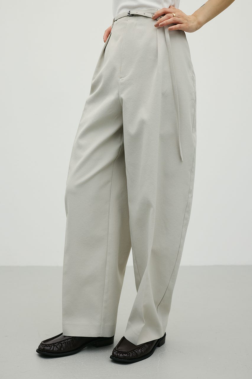ベルト付きコクーンパンツ L/GRY M
