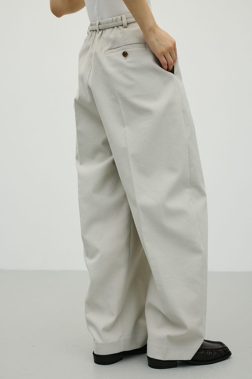 ベルト付きコクーンパンツ L/GRY M