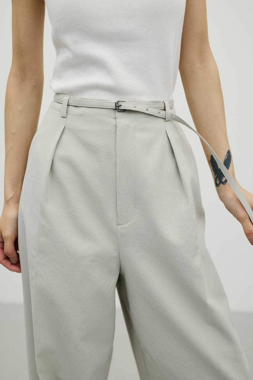 ベルト付きコクーンパンツ L/GRY M