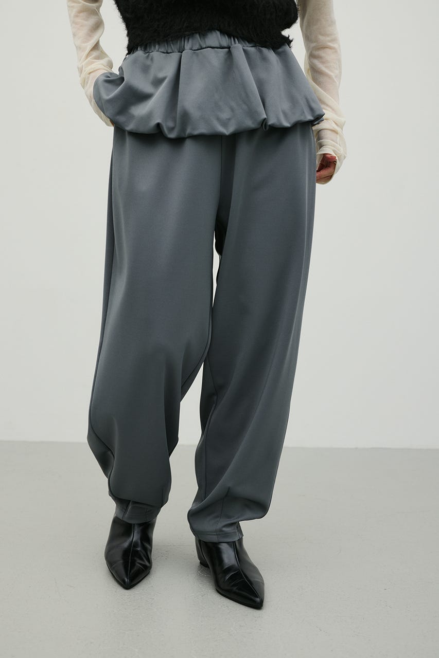 ジャージーレイヤードパンツ GRY S