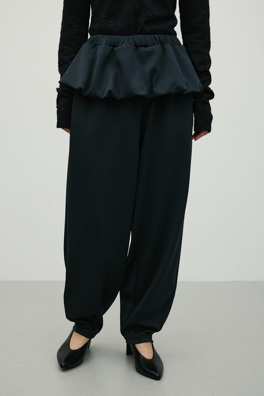 ジャージーレイヤードパンツ NVY M