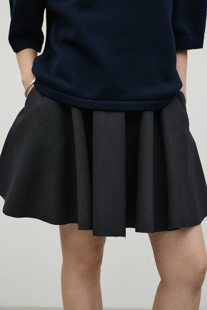 ローウエストサーキュラーミニスカート C.GRY S