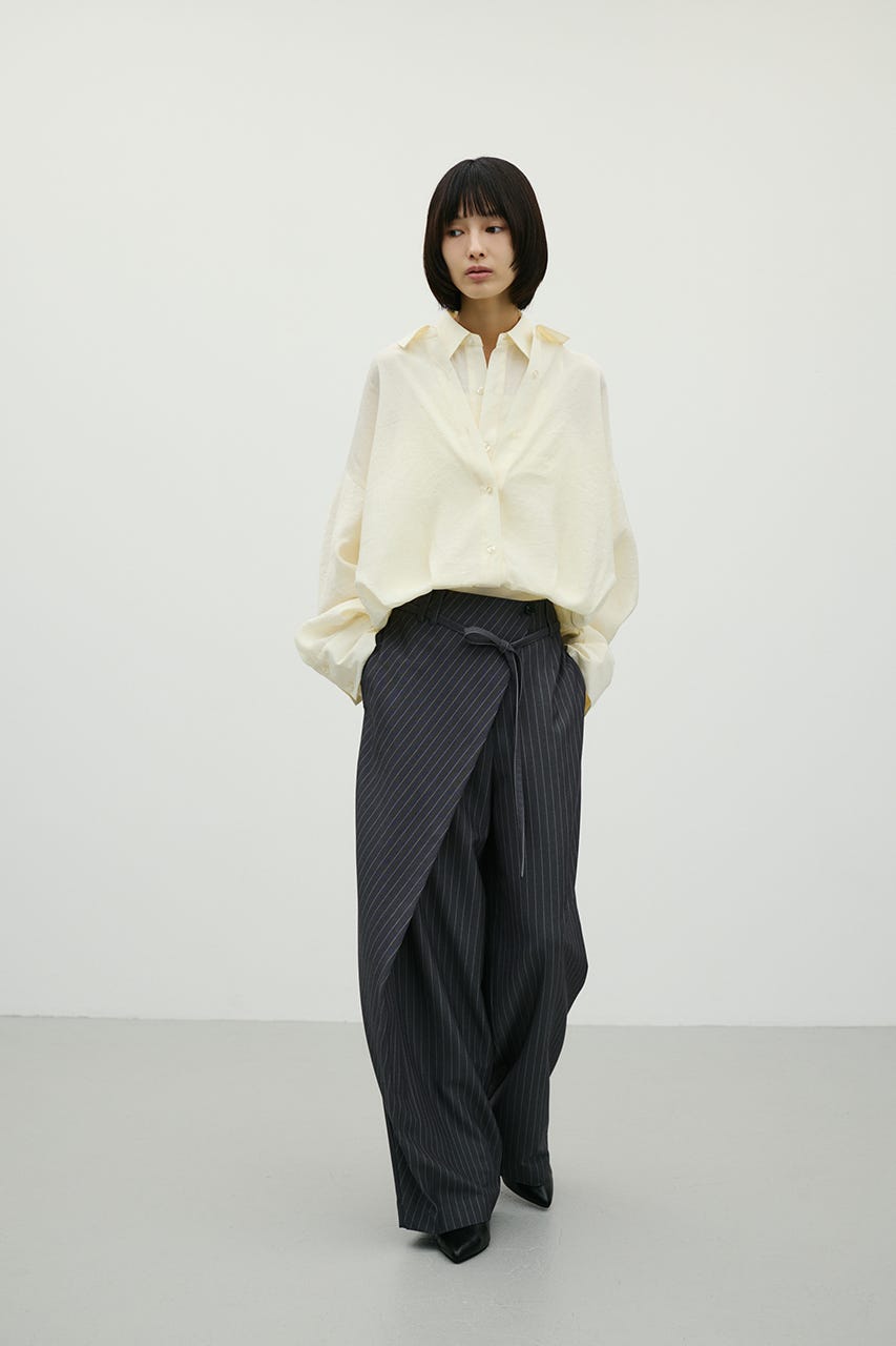 STYLEMIXER | ベルト付きストライプラップパンツ (パンツ ) |SHEL'TTER