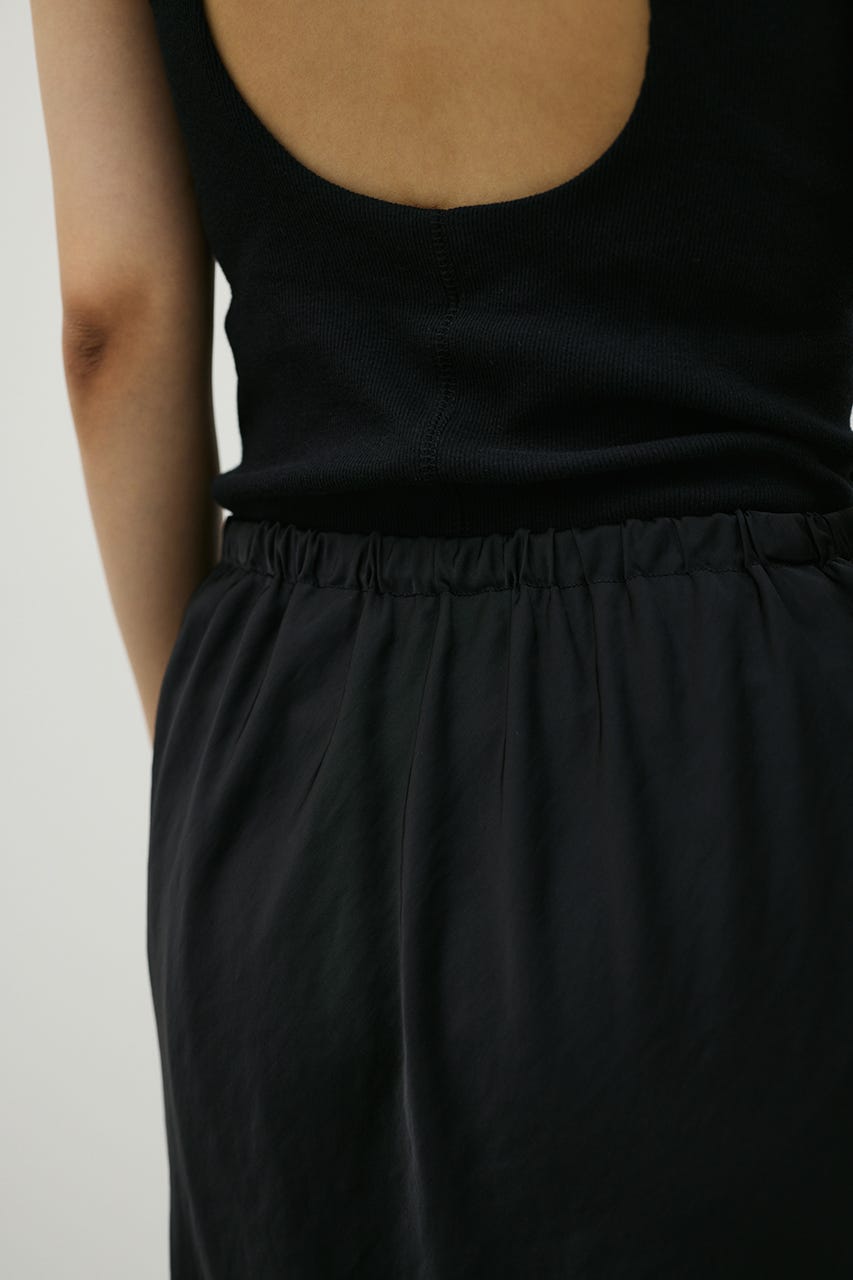 サテンナロースカート BLK M