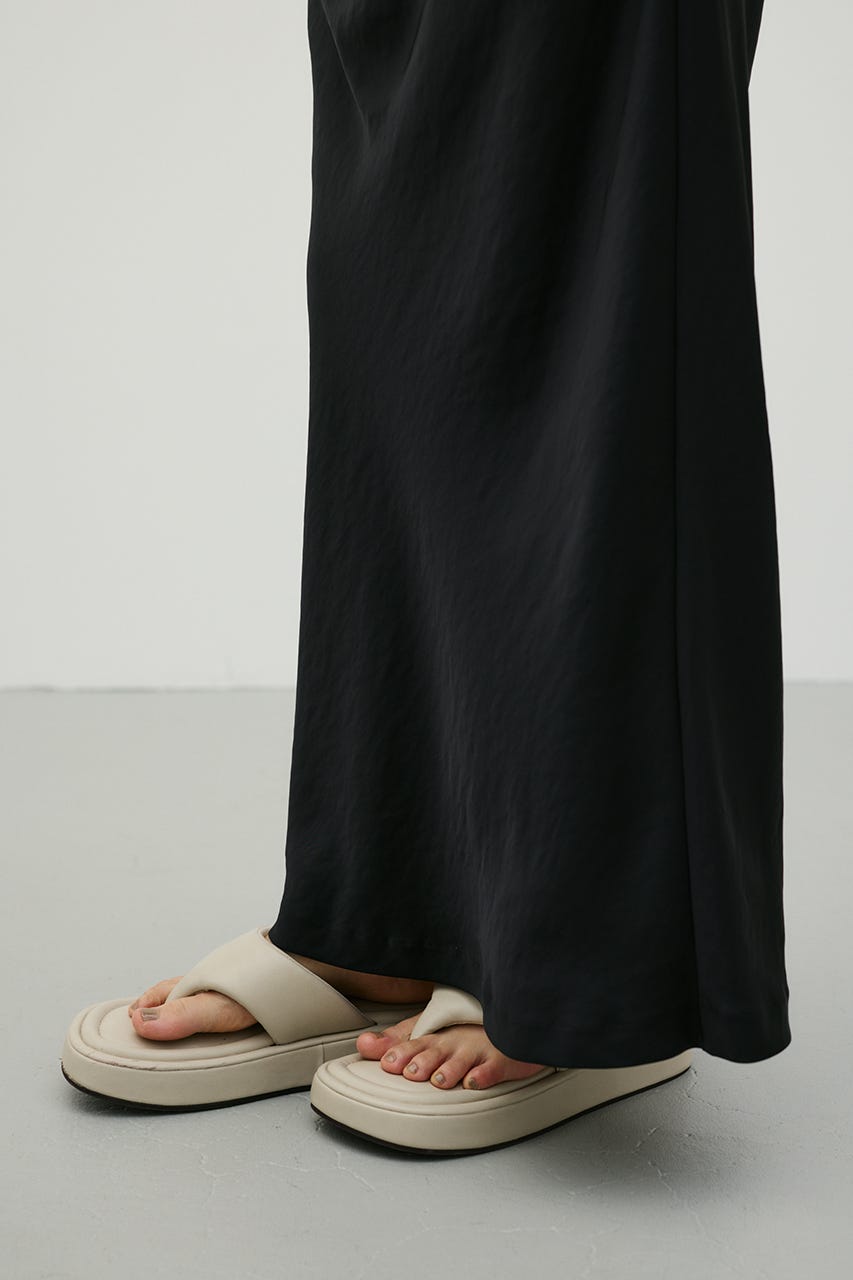 サテンナロースカート BLK M