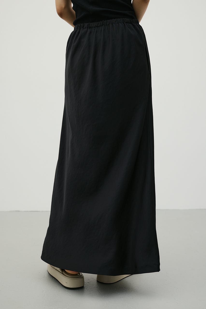 サテンナロースカート BLK M