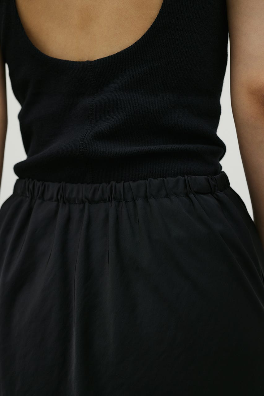 サテンナロースカート BLK M