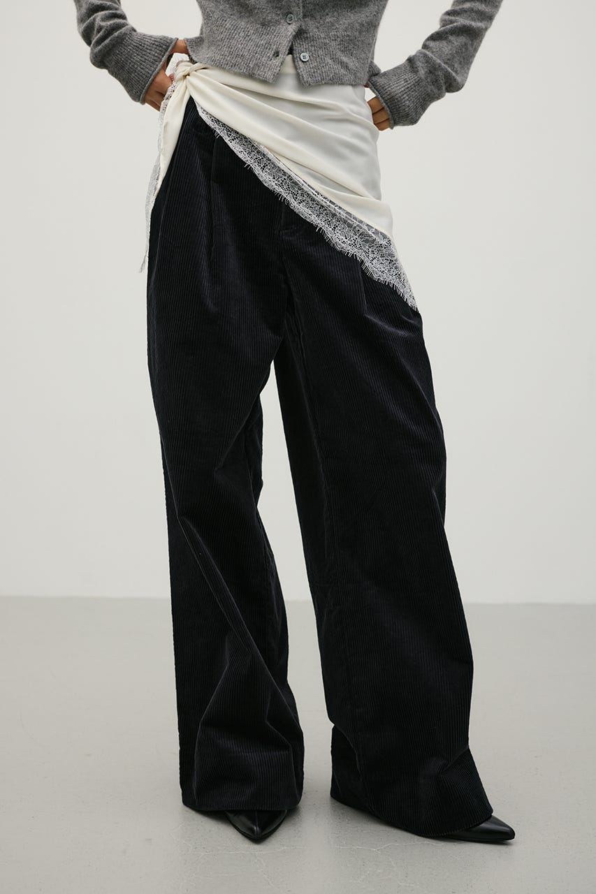コーデュロイタックパンツ GRY S