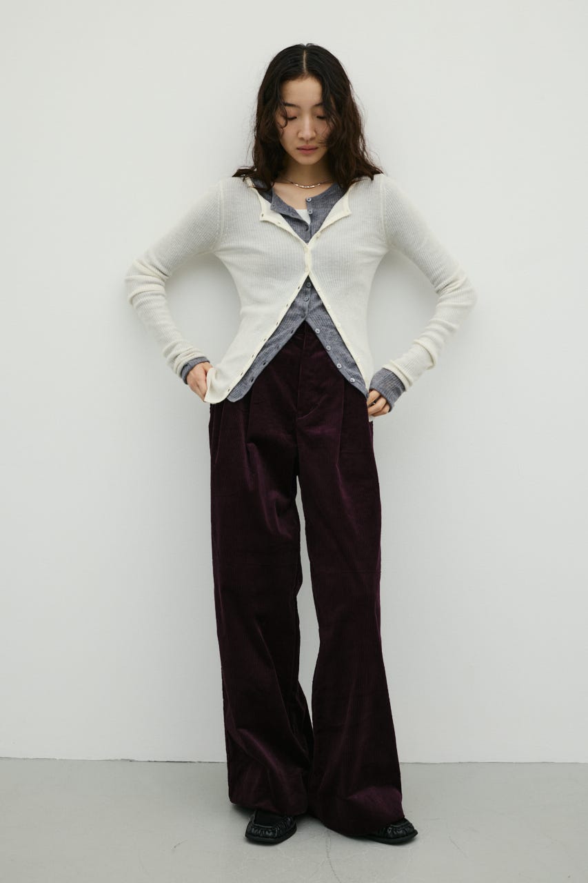 コーデュロイタックパンツ PUR S