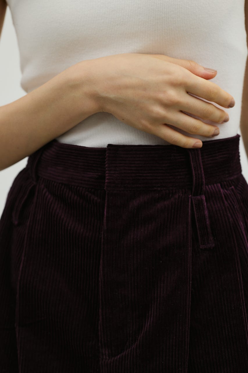 コーデュロイタックパンツ PUR S