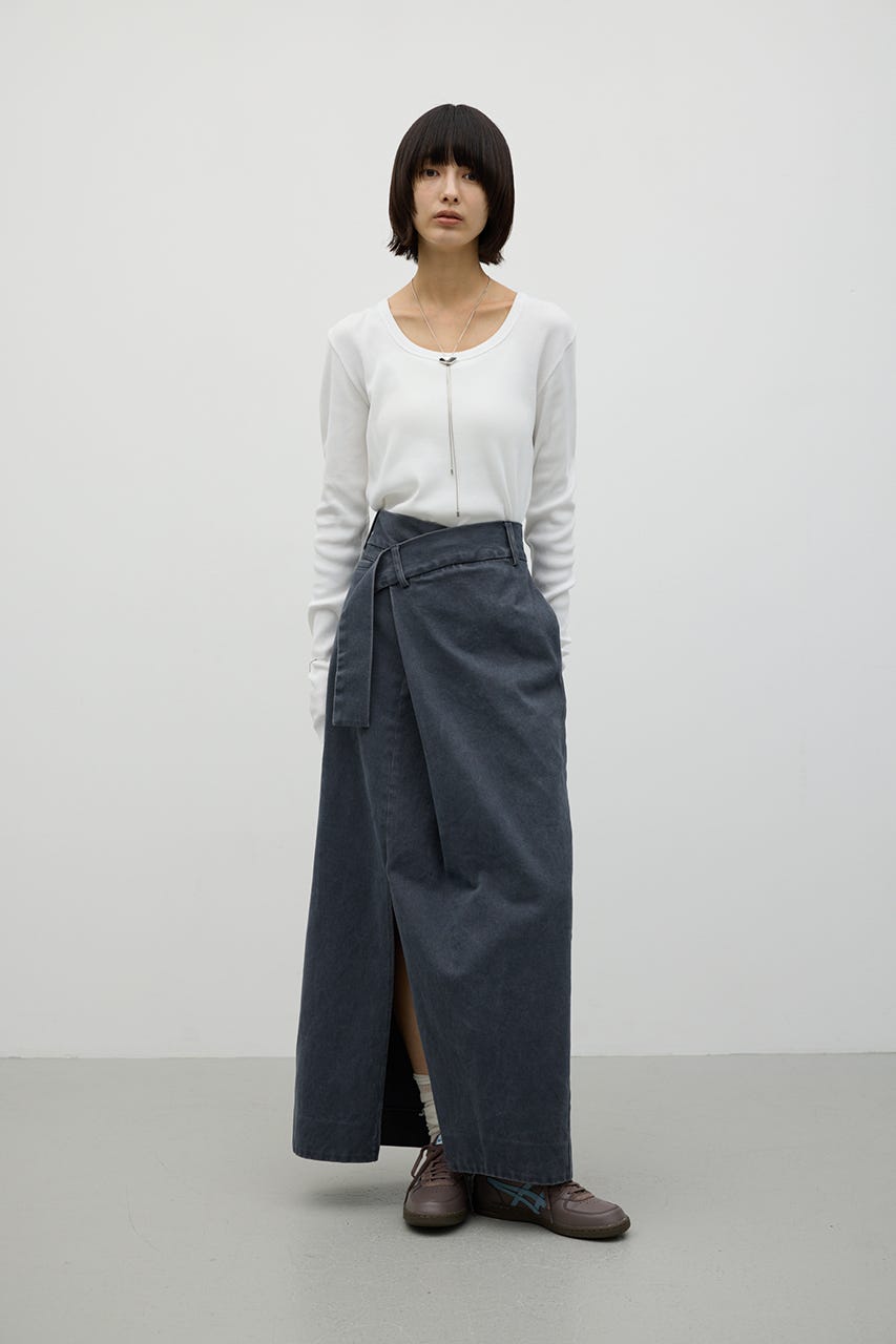 フロントラップスカート GRY S
