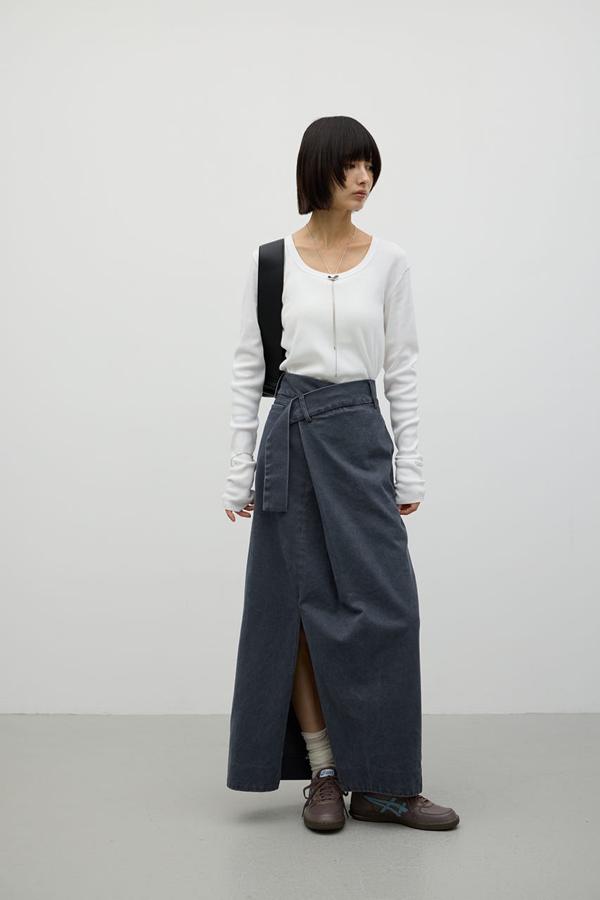 フロントラップスカート GRY S