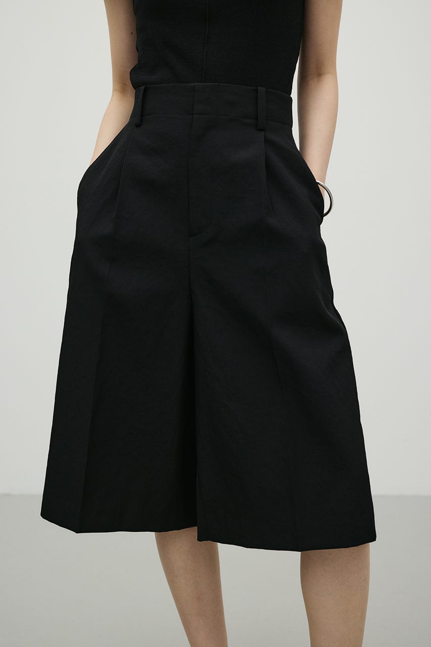 バックタックハーフパンツ BLK M