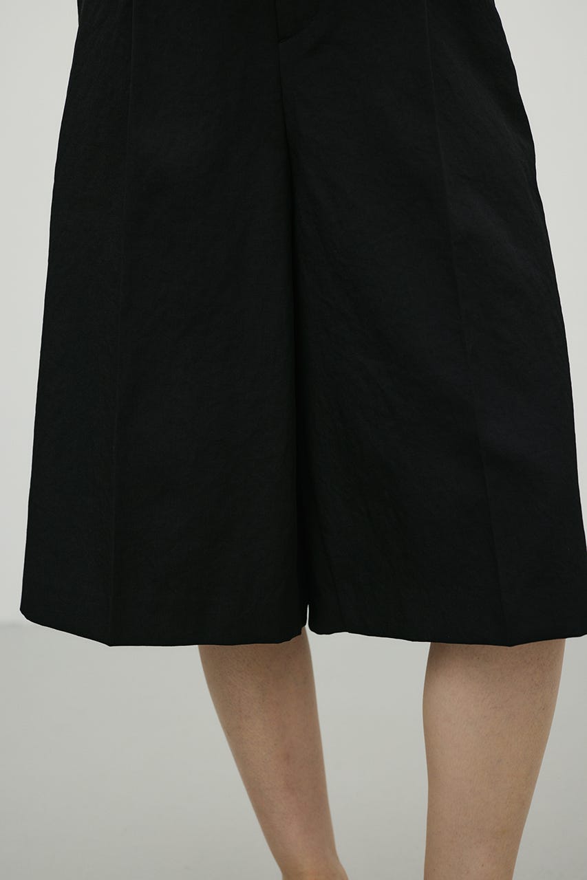 バックタックハーフパンツ BLK M
