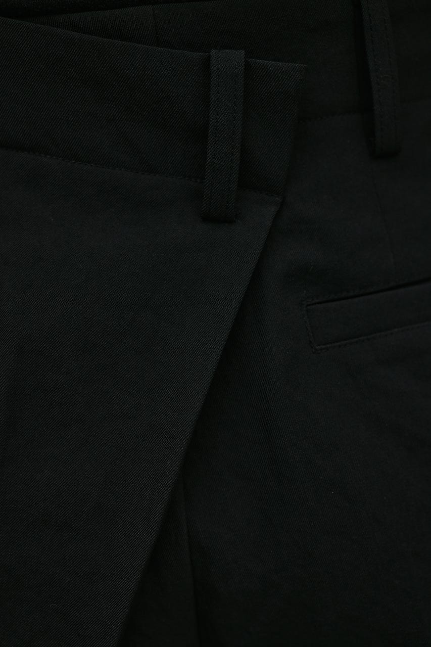 バックタックハーフパンツ BLK M