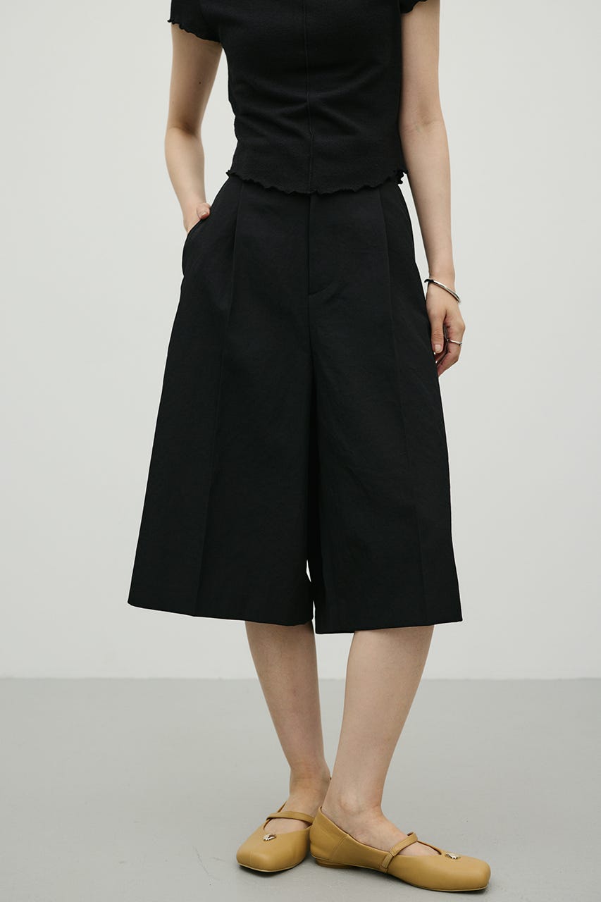 バックタックハーフパンツ BLK M