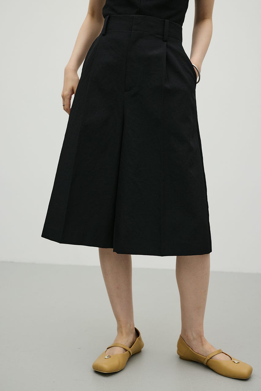 バックタックハーフパンツ BLK M
