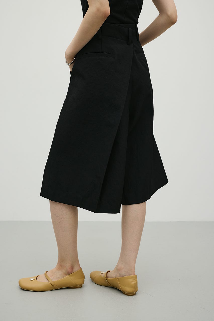 バックタックハーフパンツ BLK M