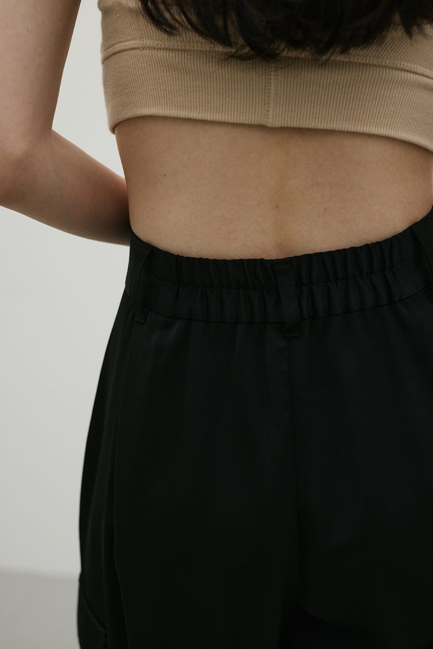 サテンカーゴパンツ BLK M