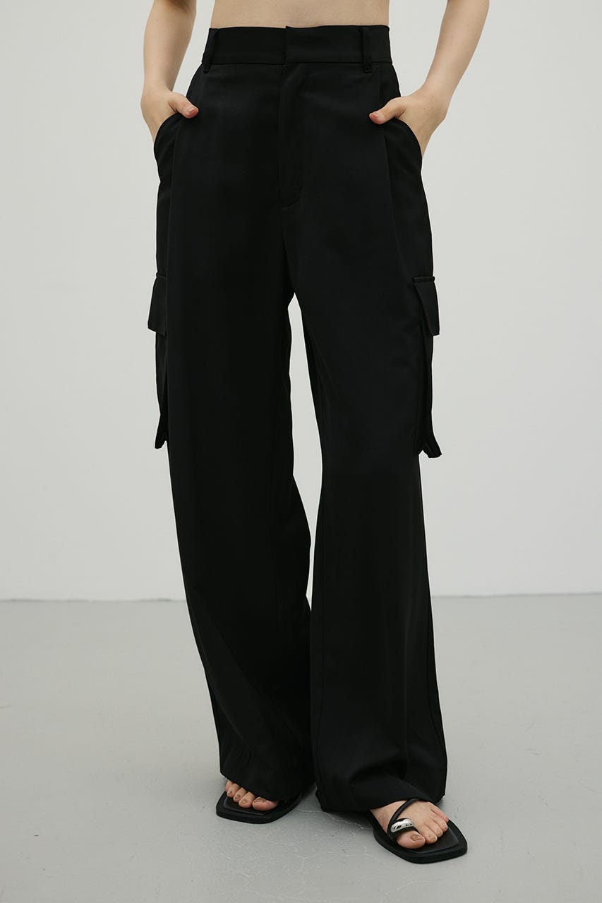 サテンカーゴパンツ BLK M
