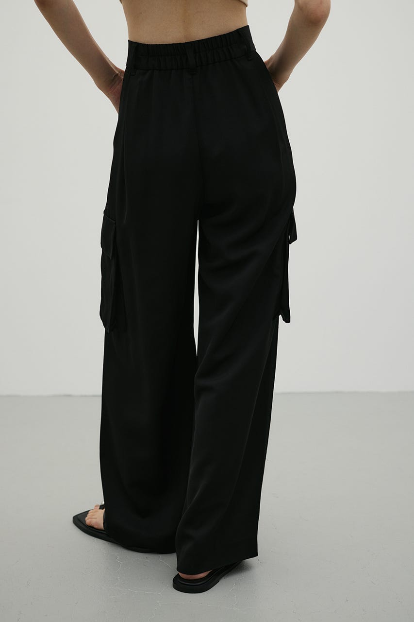 サテンカーゴパンツ BLK M