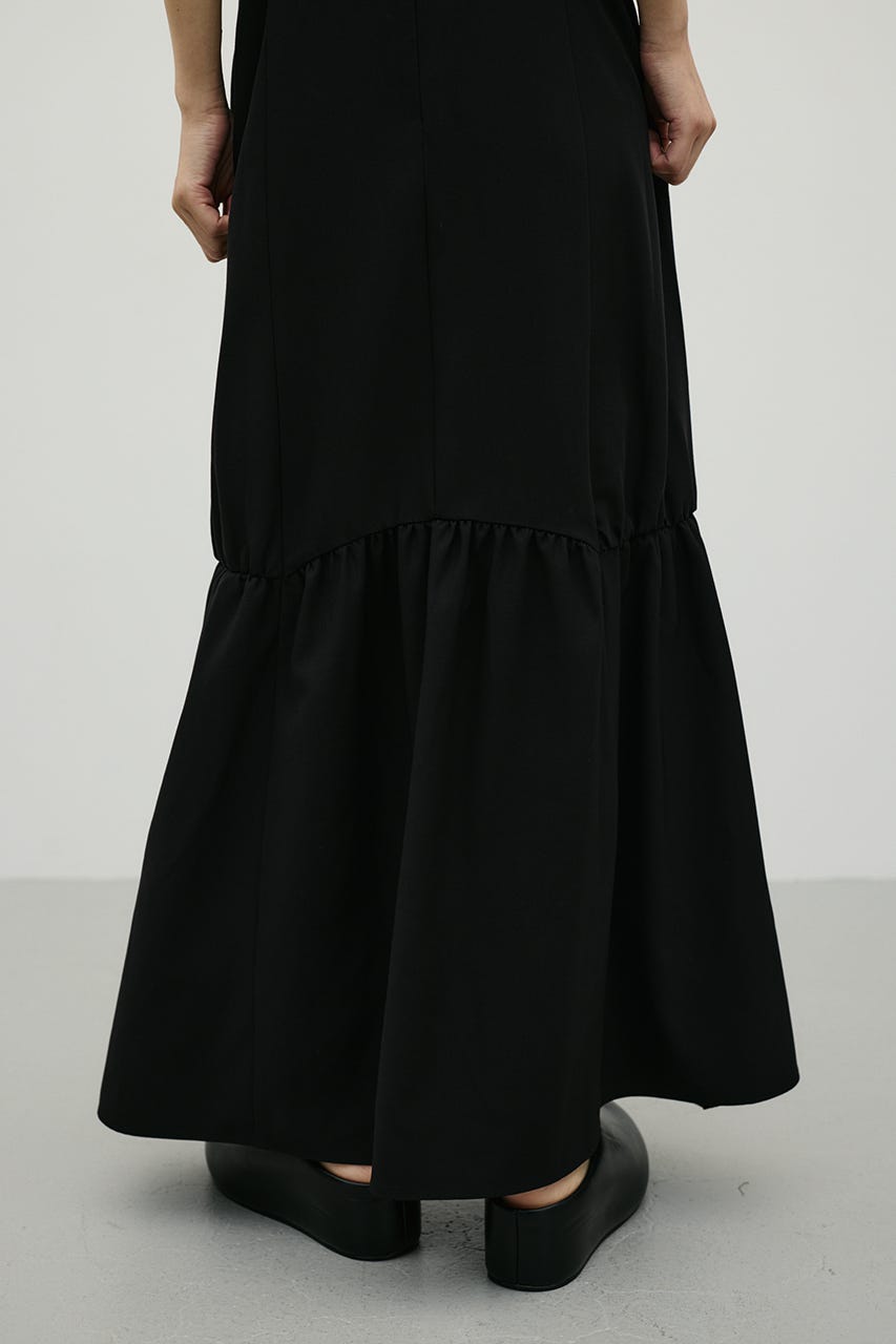 ギャザータックキャミワンピース BLK M