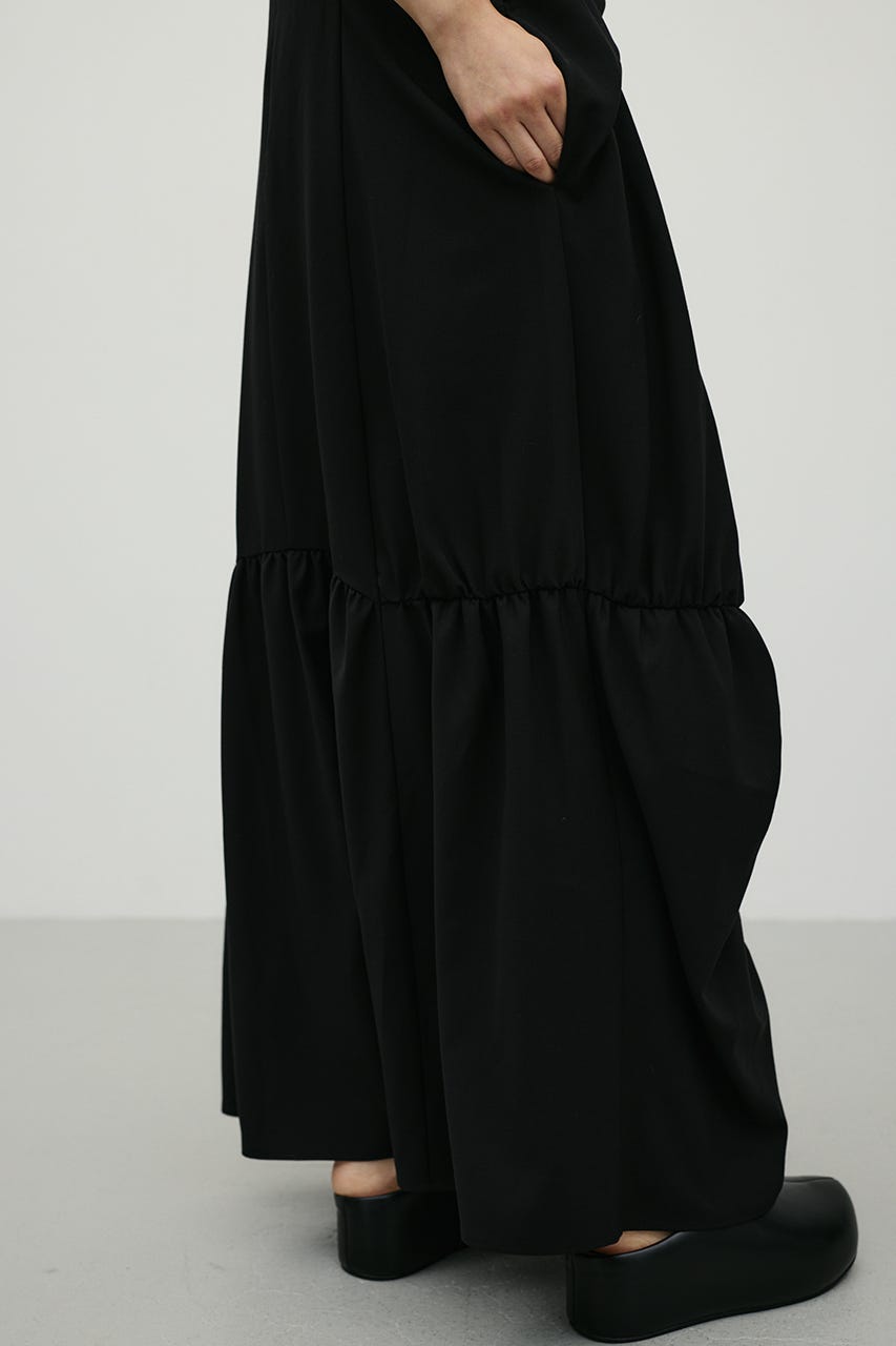 ギャザータックキャミワンピース BLK M