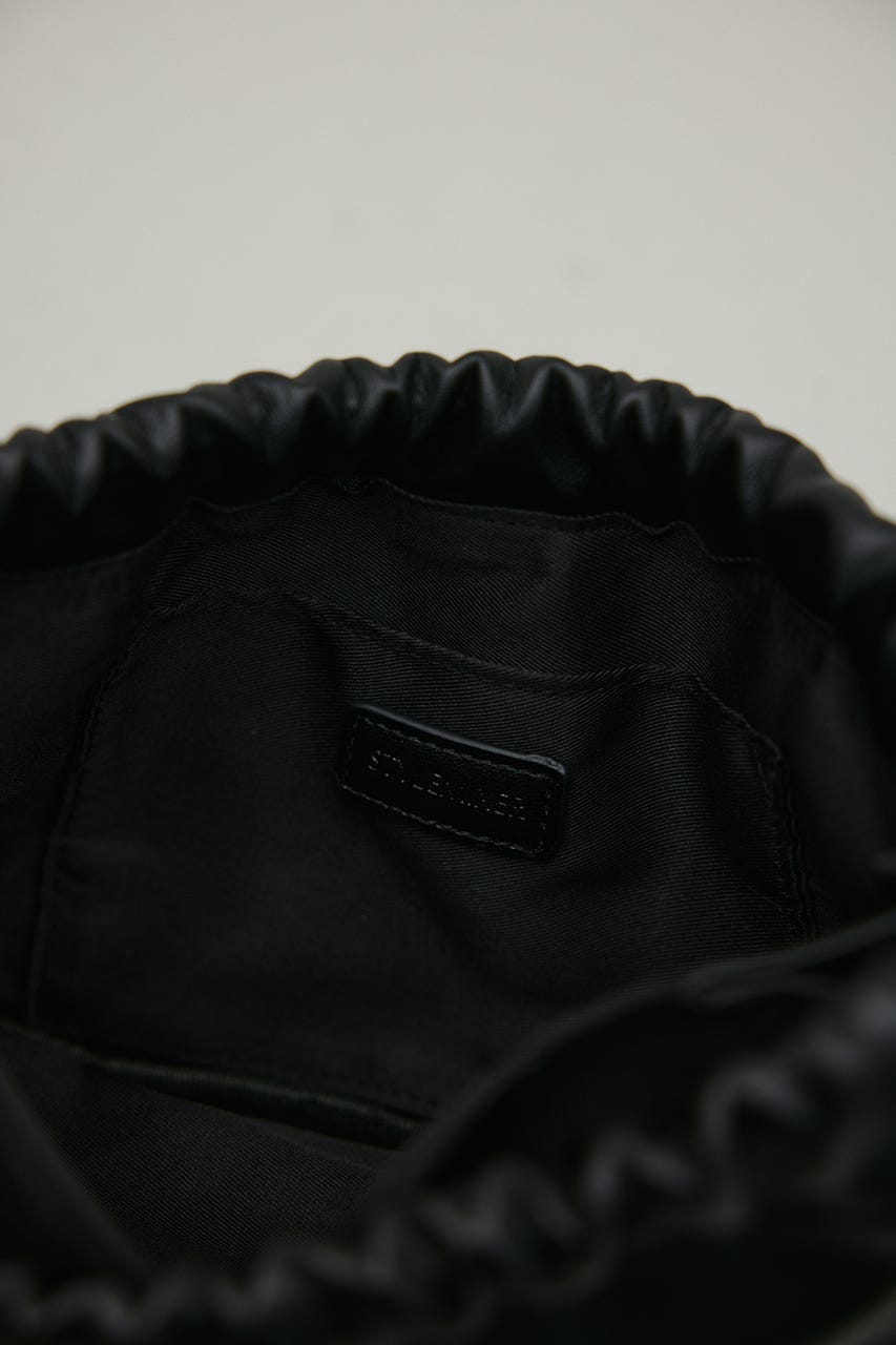 ギャザーショルダーバッグ BLK FREE