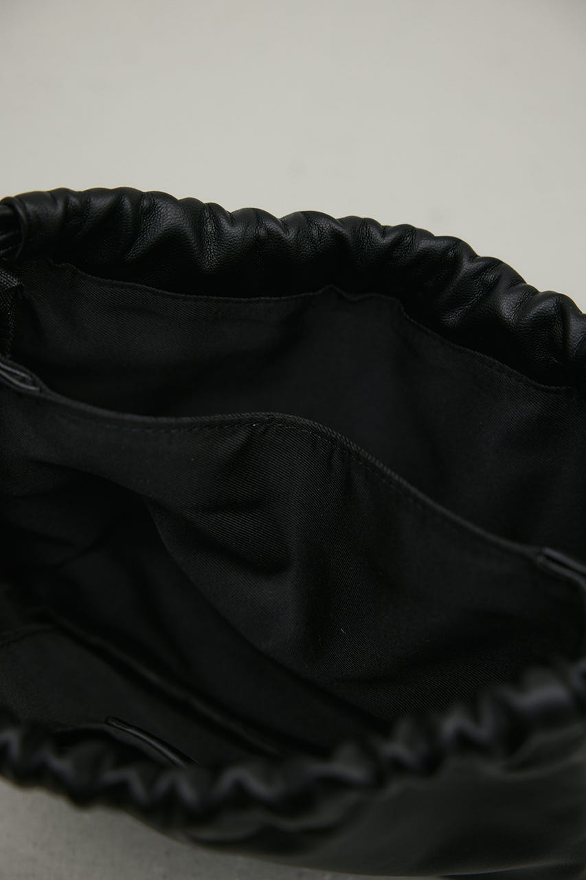 ギャザーショルダーバッグ BLK FREE