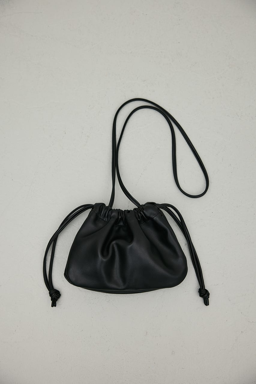 ギャザーショルダーバッグ BLK FREE