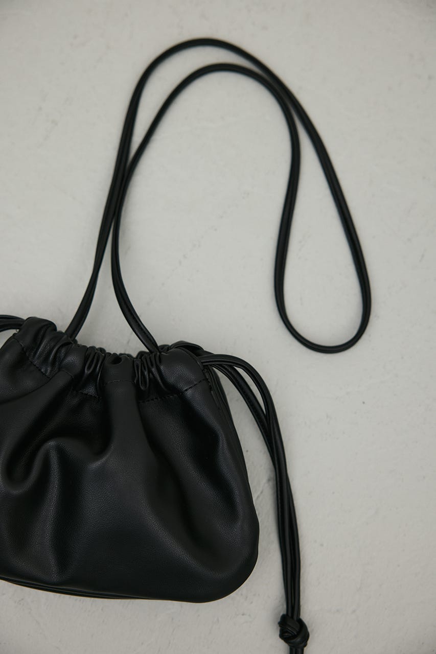ギャザーショルダーバッグ BLK FREE