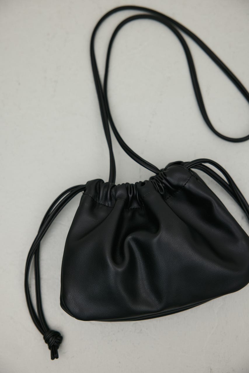 ギャザーショルダーバッグ BLK FREE