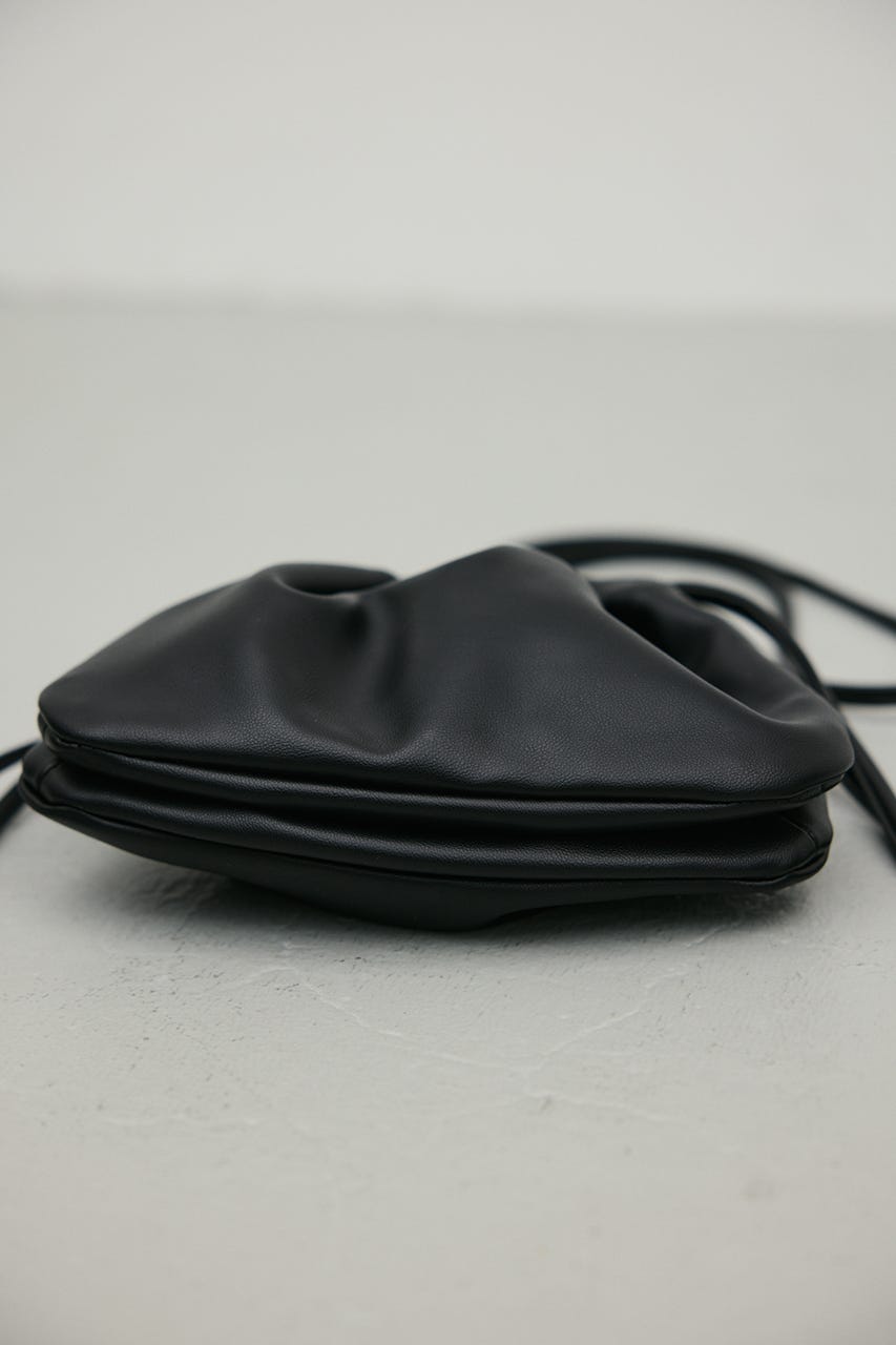 ギャザーショルダーバッグ BLK FREE