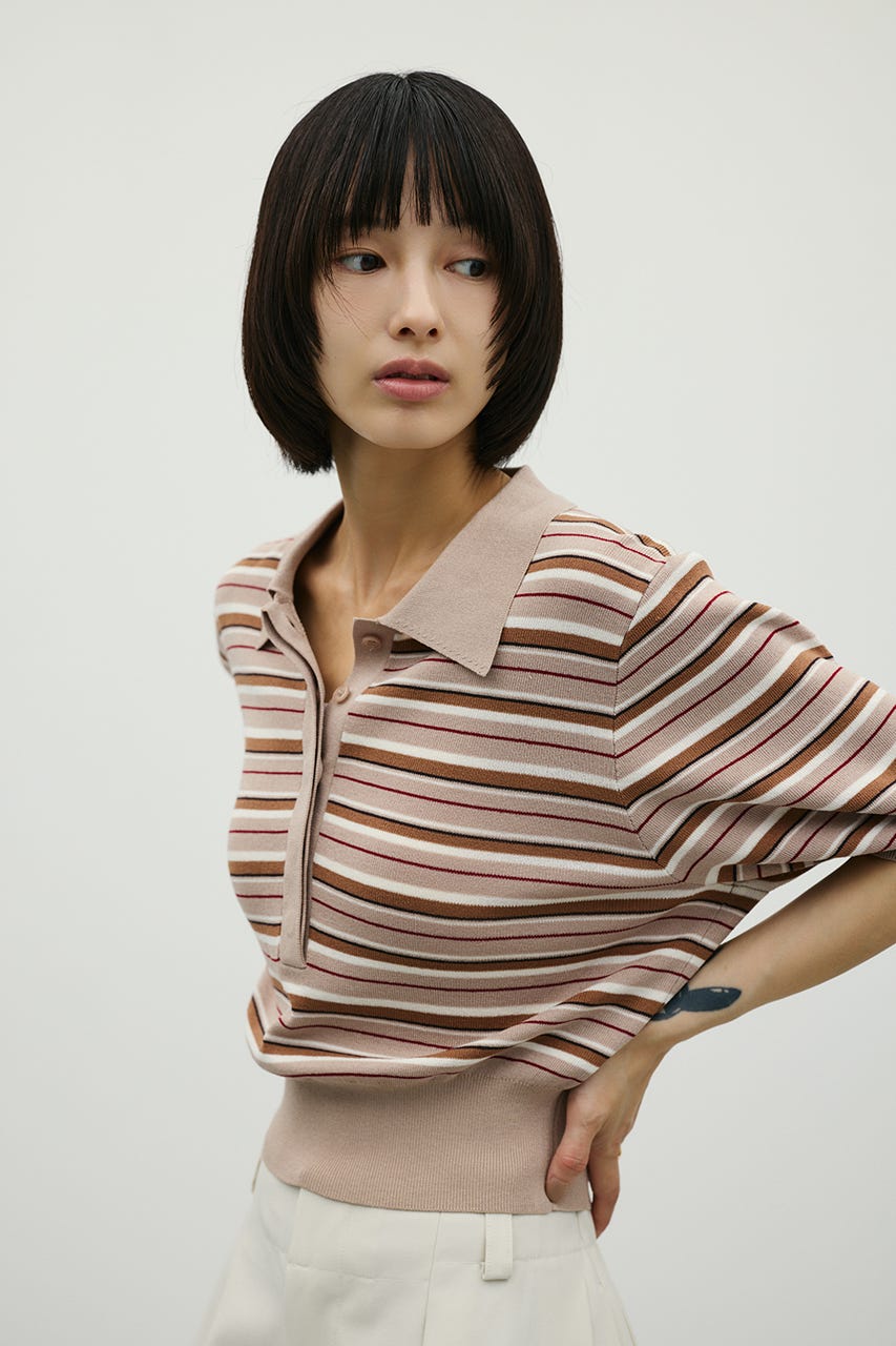 STYLEMIXER | マルチボーダーポロニット (ニット ) |SHEL'TTER WEBSTORE