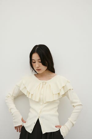 2WAYフリルニットトップ