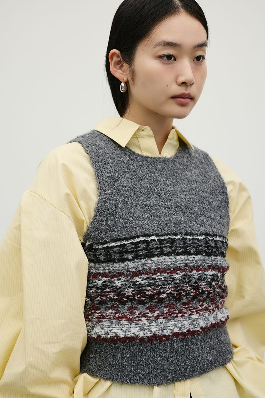 フェアアイルニットベスト GRY FREE