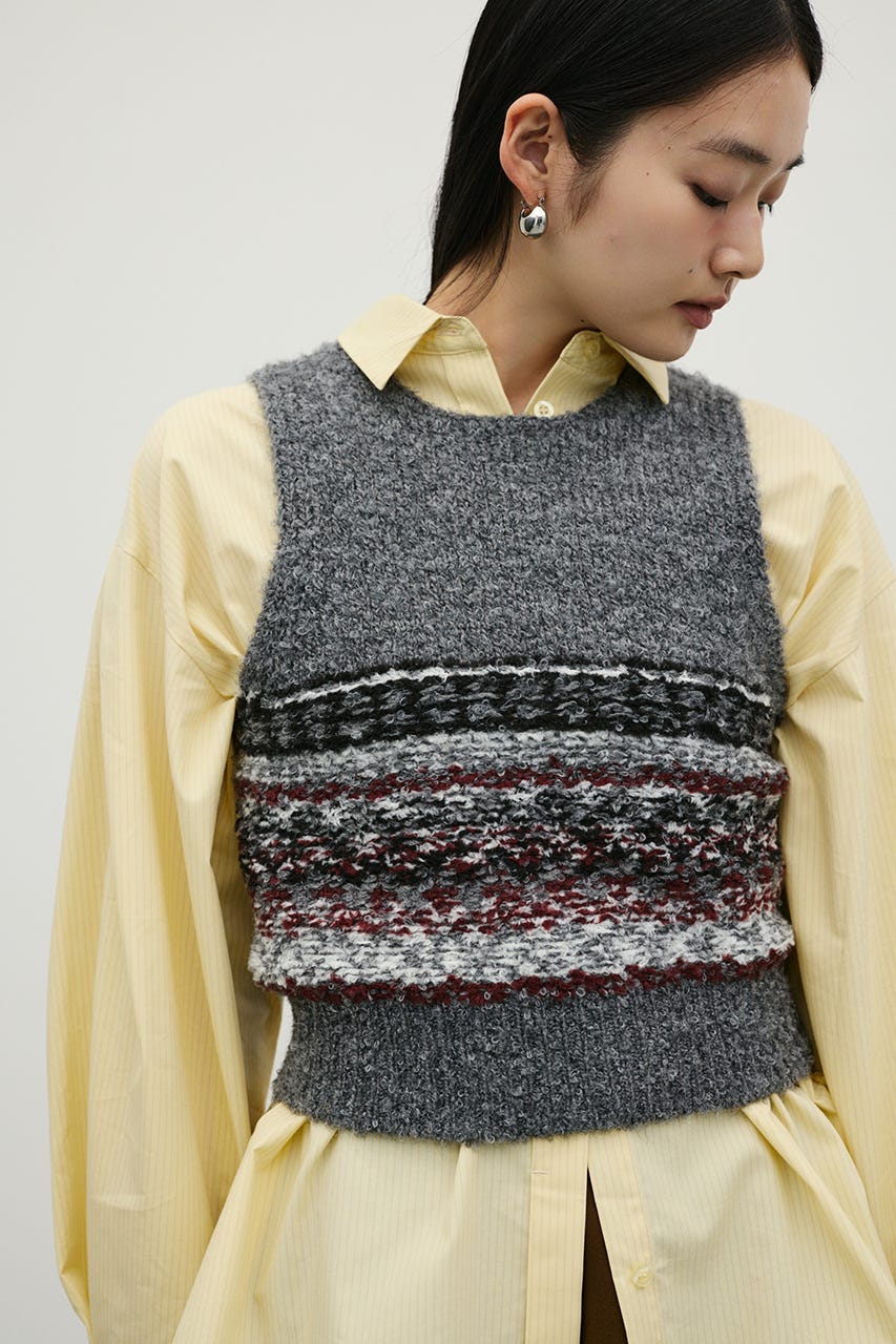 フェアアイルニットベスト GRY FREE
