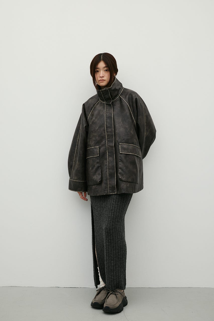 サイドオープンニットスカート GRY FREE